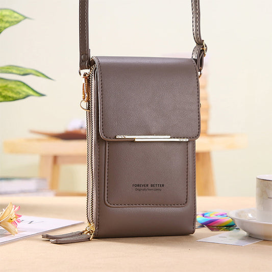 RFID Blocking Crossbody Phone Wallet | Stop Card Skimmers | Anti-Theft Women's Phone Purse with Shoulder Strap