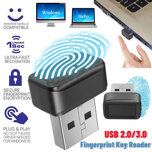 USB Hardware Security Key | FIDO U2F Fingerprint Reader for Windows Hello | Stop Account Takeovers & Password Theft