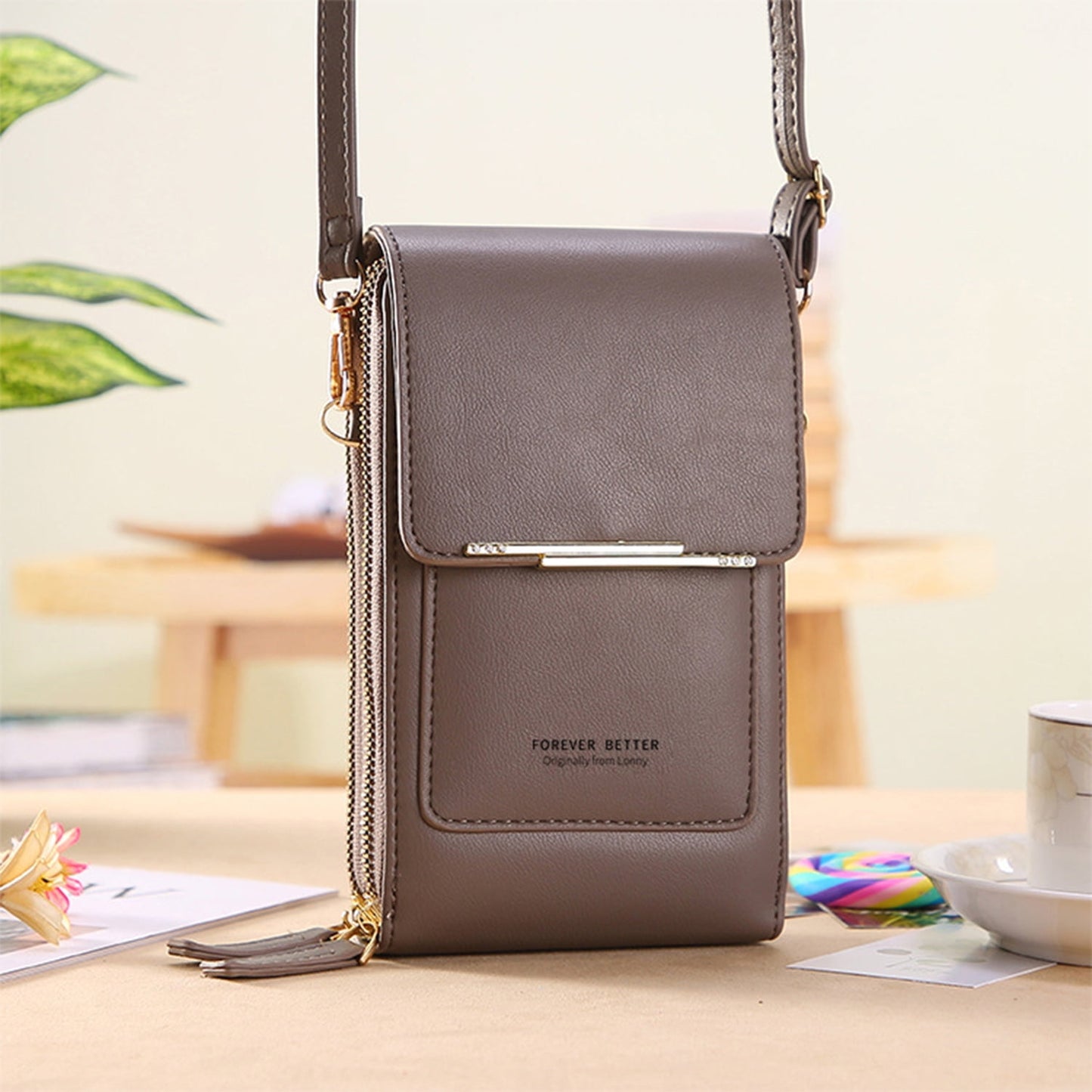 RFID Blocking Crossbody Phone Wallet | Stop Card Skimmers | Anti-Theft Women's Phone Purse with Shoulder Strap