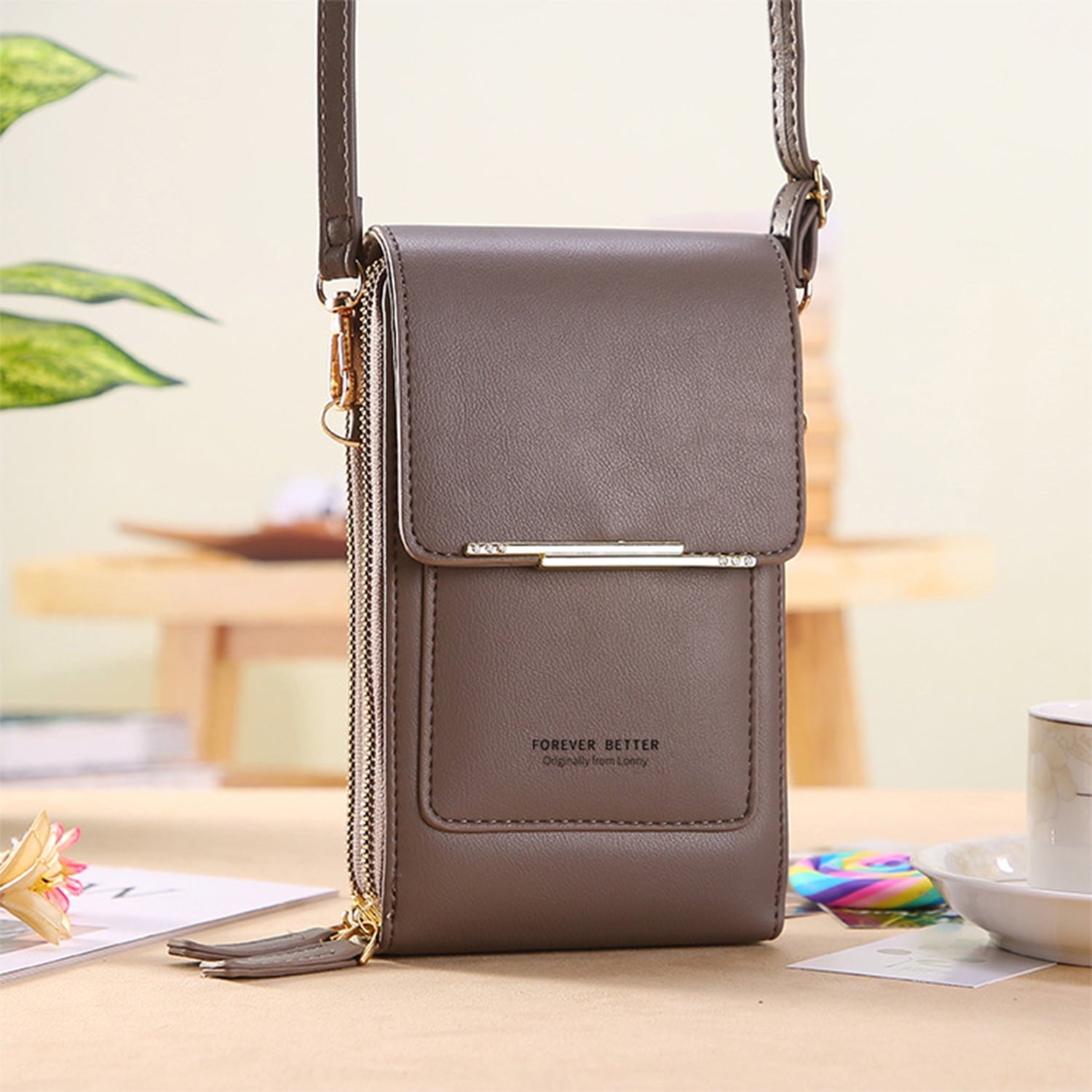 RFID Blocking Crossbody Phone Wallet | Stop Card Skimmers | Anti-Theft Women's Phone Purse with Shoulder Strap