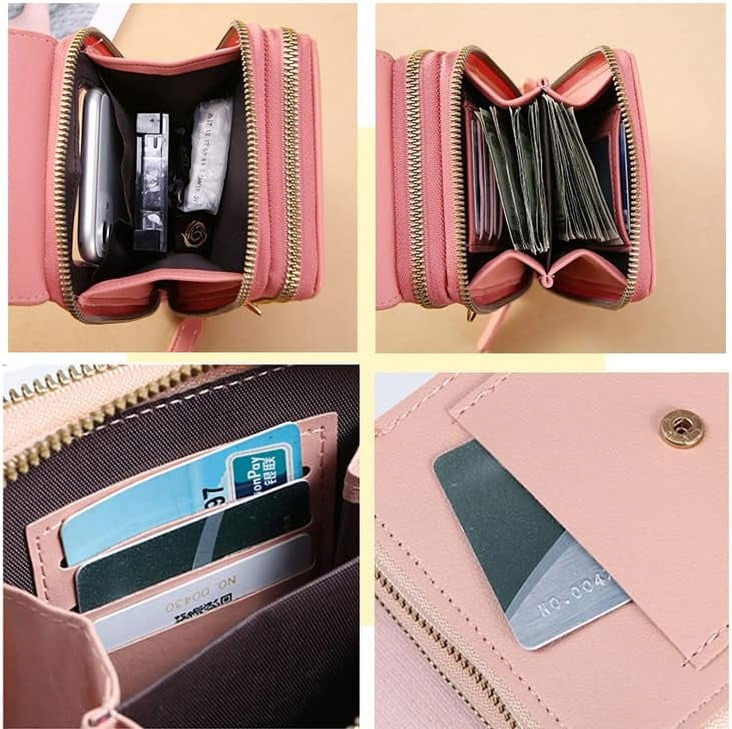 RFID Blocking Crossbody Phone Wallet | Stop Card Skimmers | Anti-Theft Women's Phone Purse with Shoulder Strap