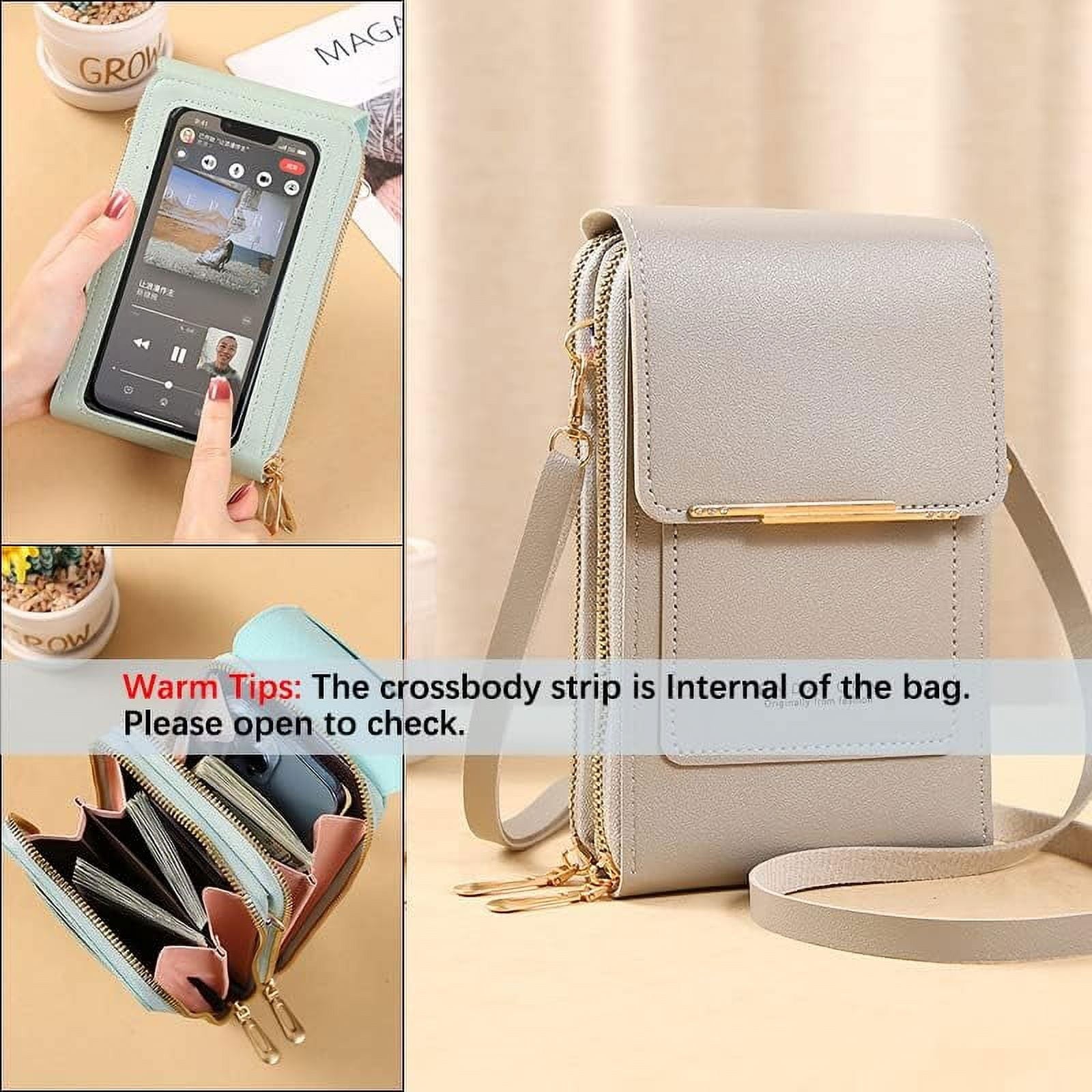 RFID Blocking Crossbody Phone Wallet | Stop Card Skimmers | Anti-Theft Women's Phone Purse with Shoulder Strap