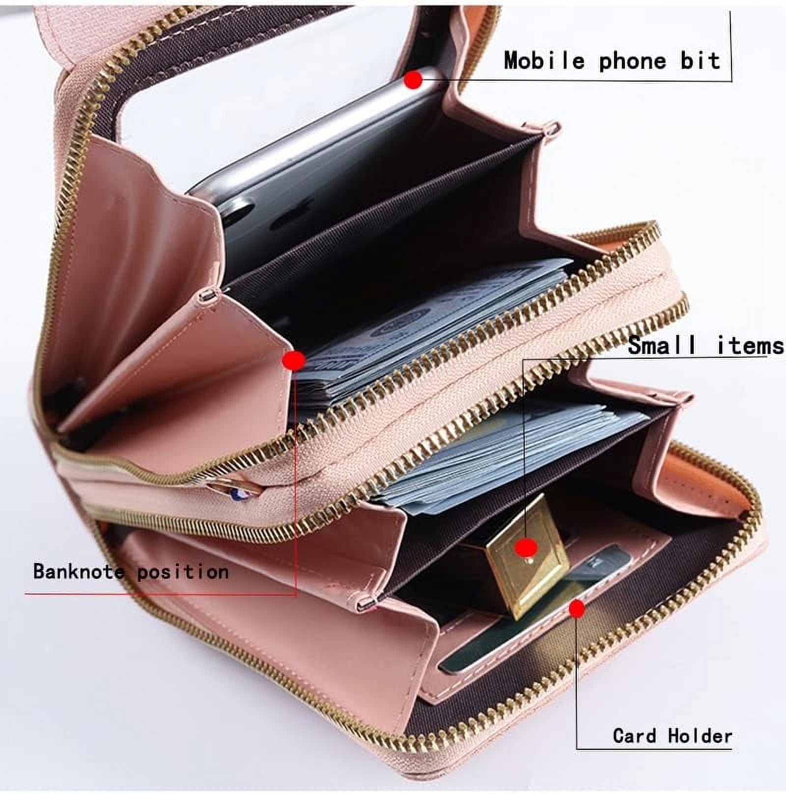 RFID Blocking Crossbody Phone Wallet | Stop Card Skimmers | Anti-Theft Women's Phone Purse with Shoulder Strap