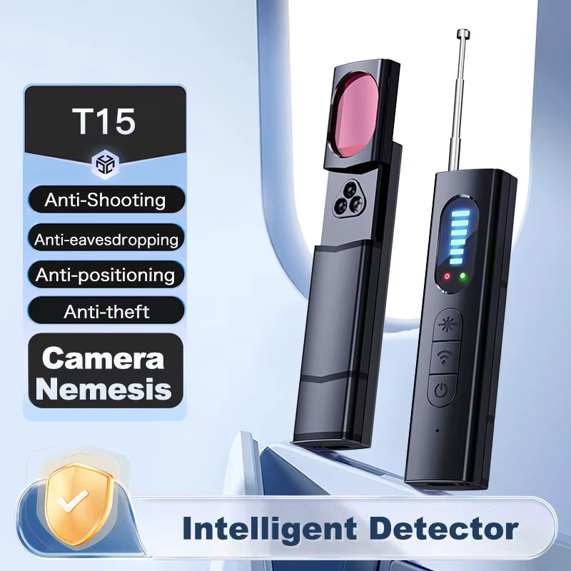 Hidden Camera Detector for Airbnb & Hotels | RF Signal & Infrared Spy Finder | Anti-Spy Travel Security Scanner