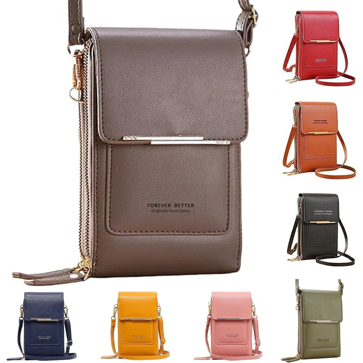 RFID Blocking Crossbody Phone Wallet | Stop Card Skimmers | Anti-Theft Women's Phone Purse with Shoulder Strap
